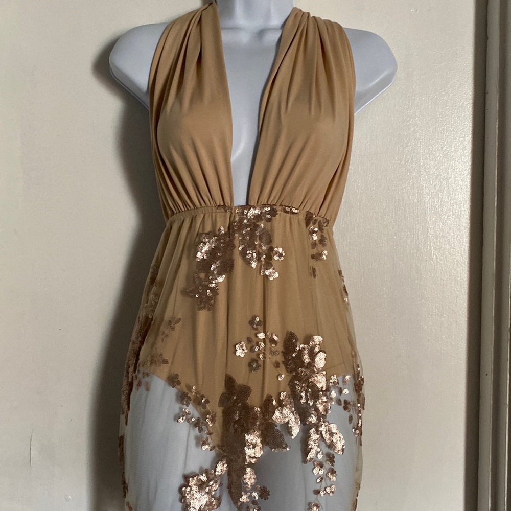 Sexy Beige Multi Wear Dress